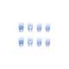12 Sizes-24 Pcs Press On Nails R598