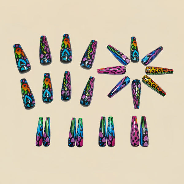 12 Sizes-24 Pcs Press On Nails Y1579