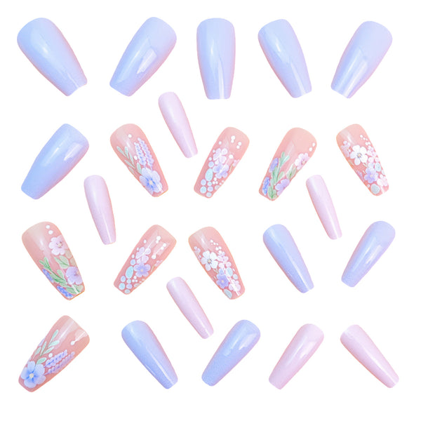12 Sizes-24 Pcs Press On Nails Y883