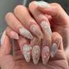 Almond Glossy Medium Pink Press on Nails