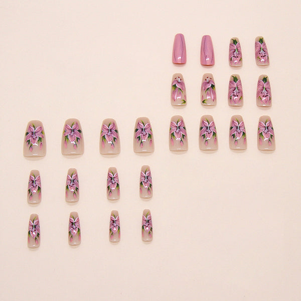 12 Sizes-24 Pcs Press On Nails W1883
