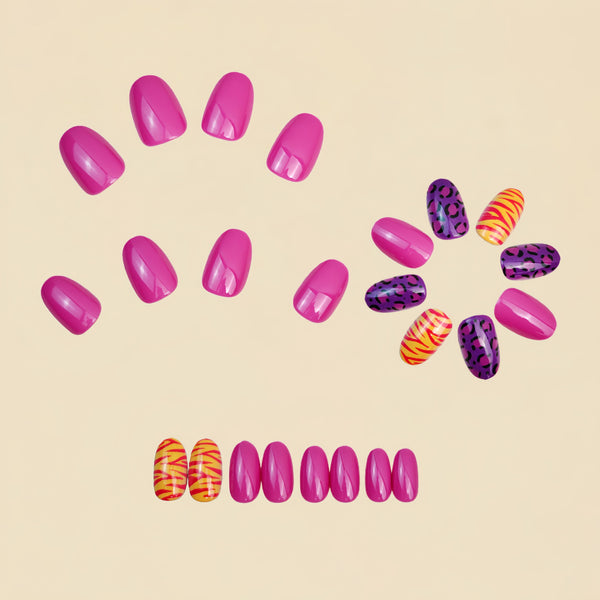 12 Sizes-24 Pcs Press On Nails Y1480