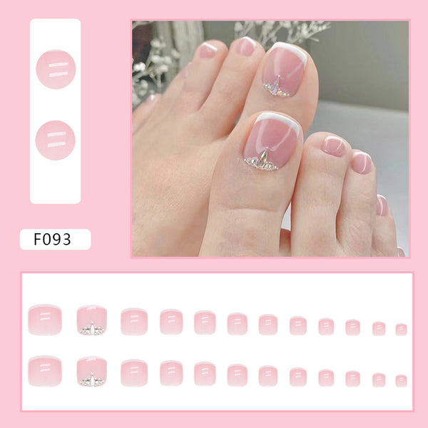 12 Sizes-24 Pcs Press On Nails F093