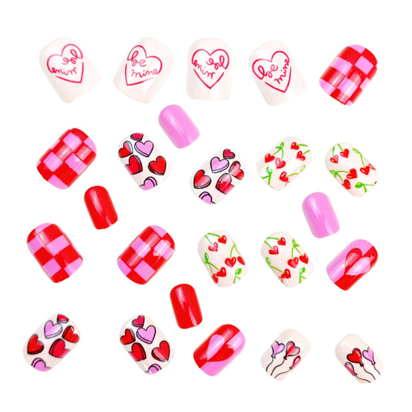 12 Sizes-24 Pcs Press On Nails Y1012