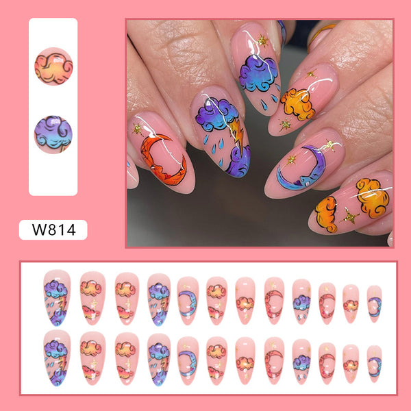 12 Sizes-24 Pcs Press On Nails W814