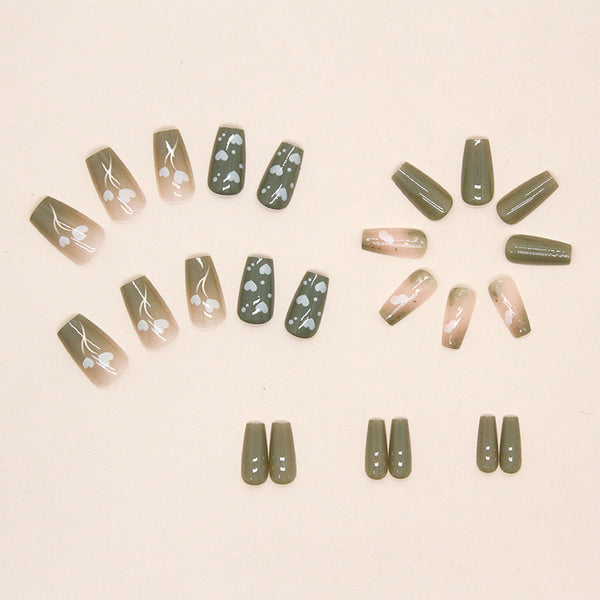 12 Sizes-24 Pcs Press On Nails R761