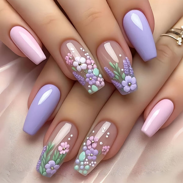12 Sizes-24 Pcs Press On Nails Y883