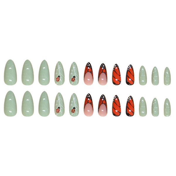 12 Sizes-24 Pcs Press On Nails W1759