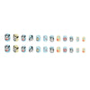 12 Sizes-24 Pcs Press On Nails K009