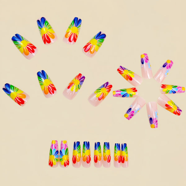 12 Sizes-24 Pcs Press On Nails Y1894
