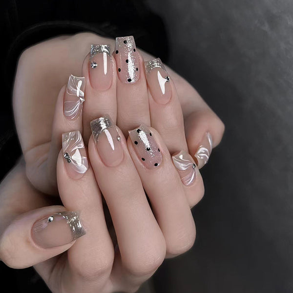 12 Sizes-24 Pcs Press On Nails Z661