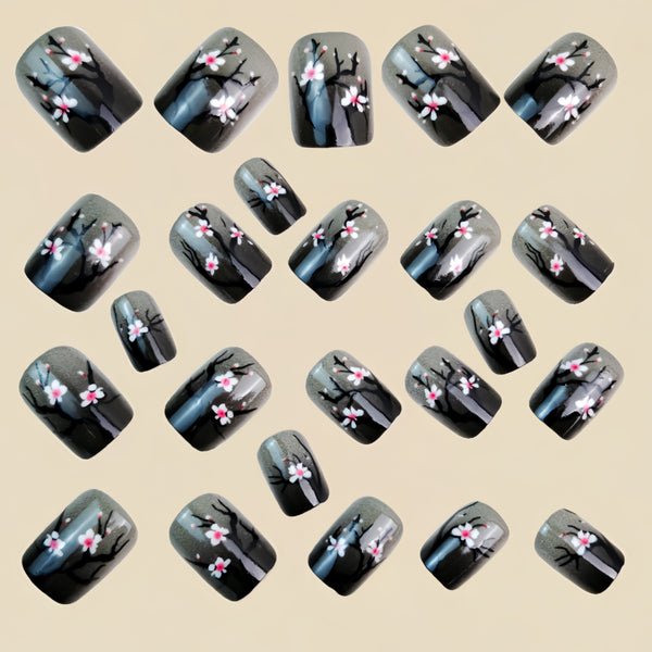 12 Sizes-24 Pcs Press On Nails Y1641