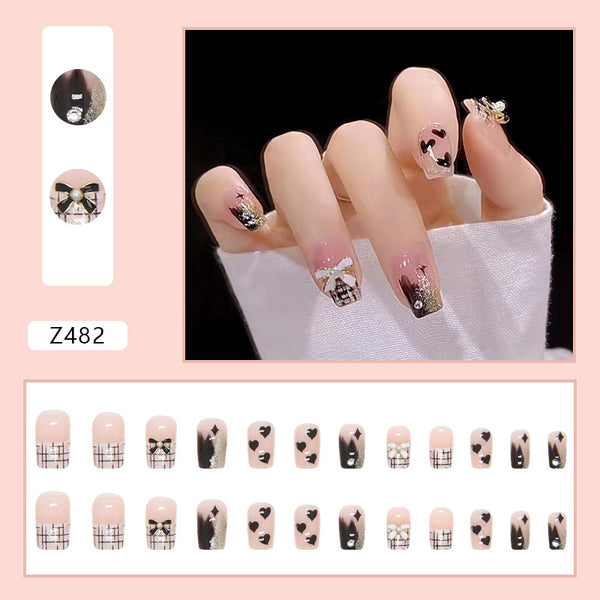 12 Sizes-24 Pcs Press On Nails Z482