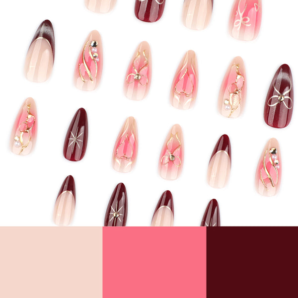 12 Sizes-24 Pcs Press On Nails JP4072