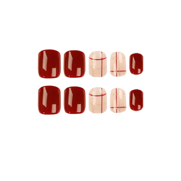 12 Sizes-24 Pcs Press On Nails JP1532