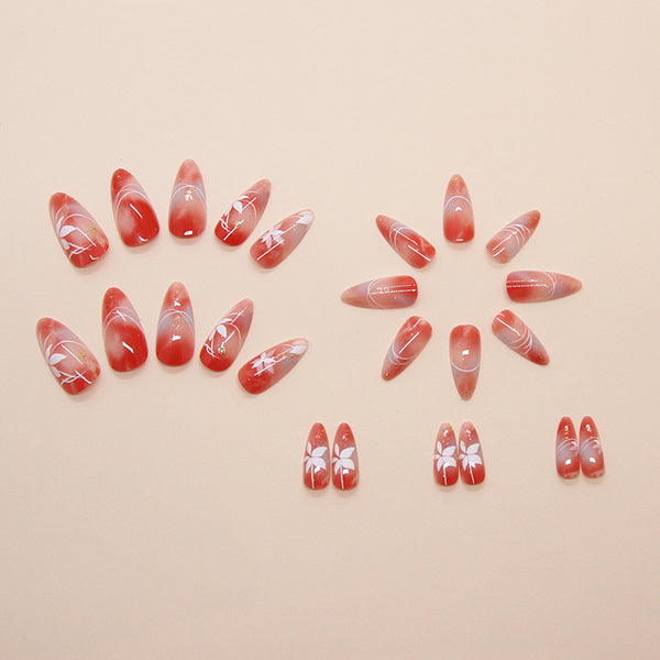 12 Sizes-24 Pcs Press On Nails W1645