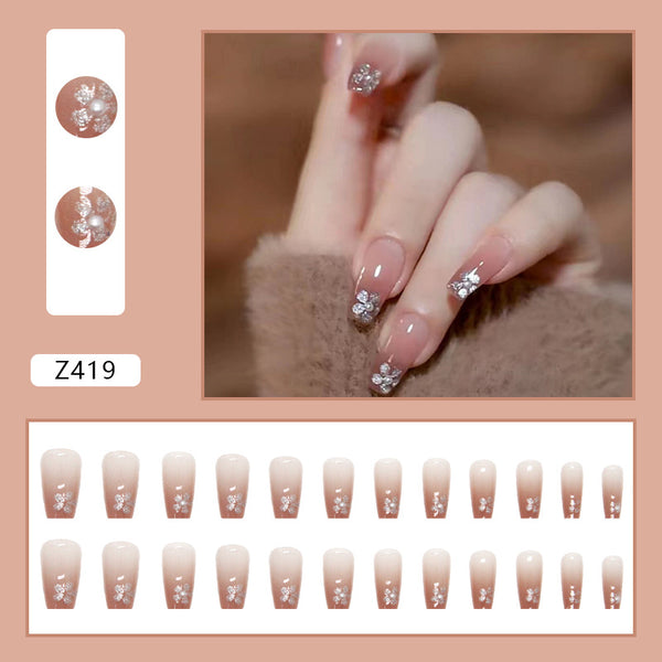 12 Sizes-24 Pcs Press On Nails Z419