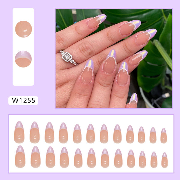 12 Sizes-24 Pcs Press On Nails W1255
