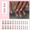 12 Sizes-24 Pcs Press On Nails C1067