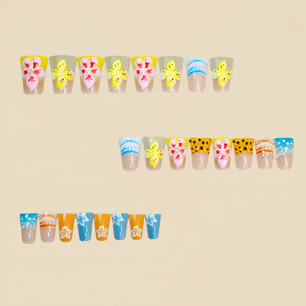 12 Sizes-24 Pcs Press On Nails Y1474