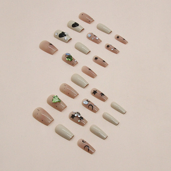 12 Sizes-24 Pcs Press On Nails Z824