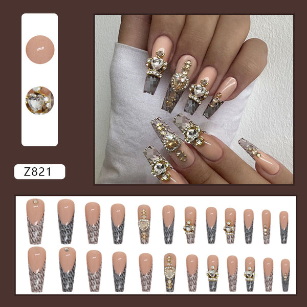 12 Sizes-24 Pcs Press On Nails Z821