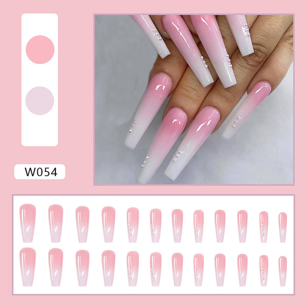 12 Sizes-24 Pcs Press On Nails W054
