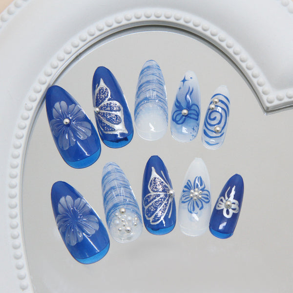 12 Sizes-24 Pcs Press On Nails Z1102