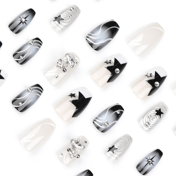 12 Sizes-24 Pcs Press On Nails JP3271