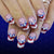 12 Sizes-24 Pcs Press On Nails C1726