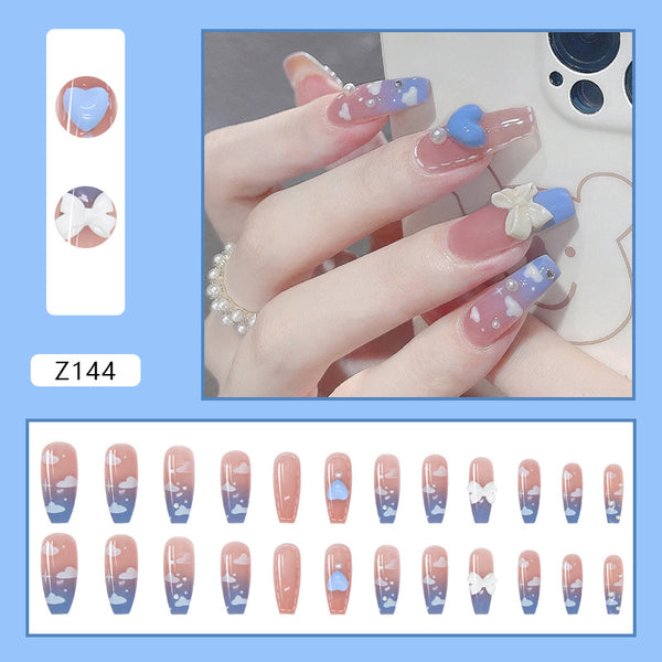 12 Sizes-24 Pcs Press On Nails Z144