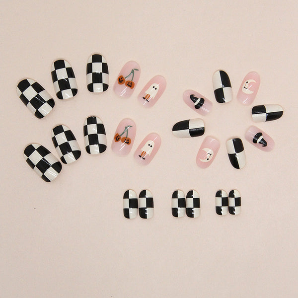 12 Sizes-24 Pcs Press On Nails W1425