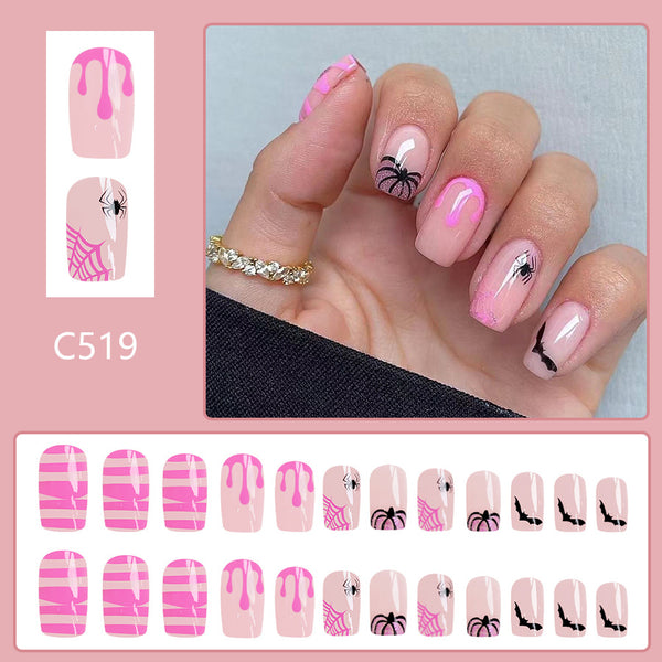 12 Sizes-24 Pcs Press On Nails C519