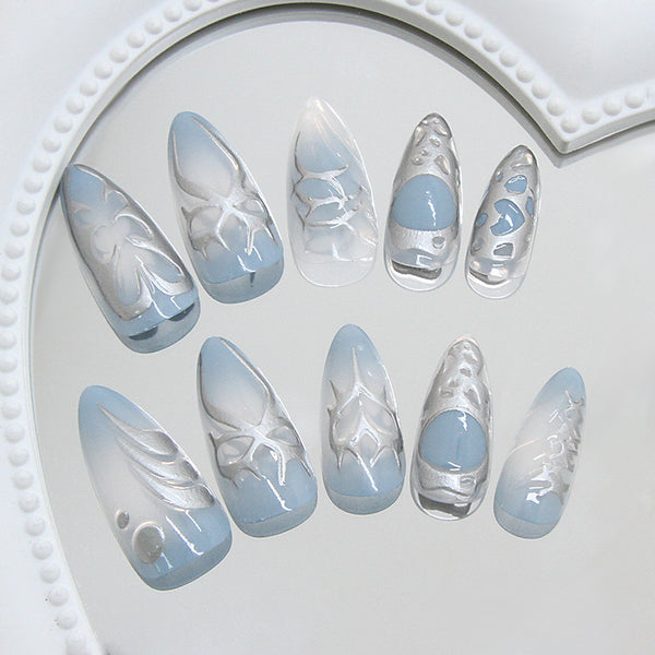 12 Sizes-24 Pcs Press On Nails W1951
