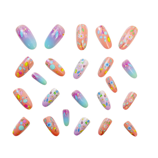 12 Sizes-24 Pcs Press On Nails Y565-1