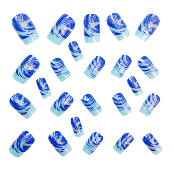 12 Sizes-24 Pcs Press On Nails Y902