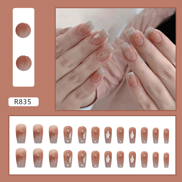 12 Sizes-24 Pcs Press On Nails R835