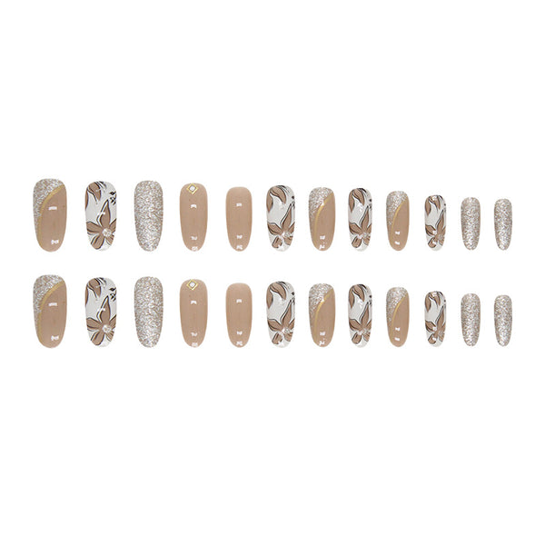 12 Sizes-24 Pcs Press On Nails Z733