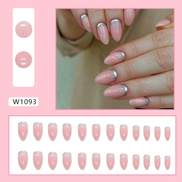 12 Sizes-24 Pcs Press On Nails W1093