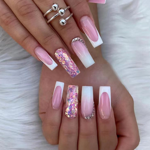 12 Sizes-24 Pcs Press On Nails Z524