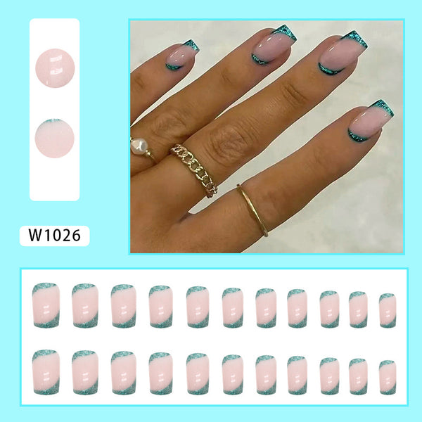 12 Sizes-24 Pcs Press On Nails W1026