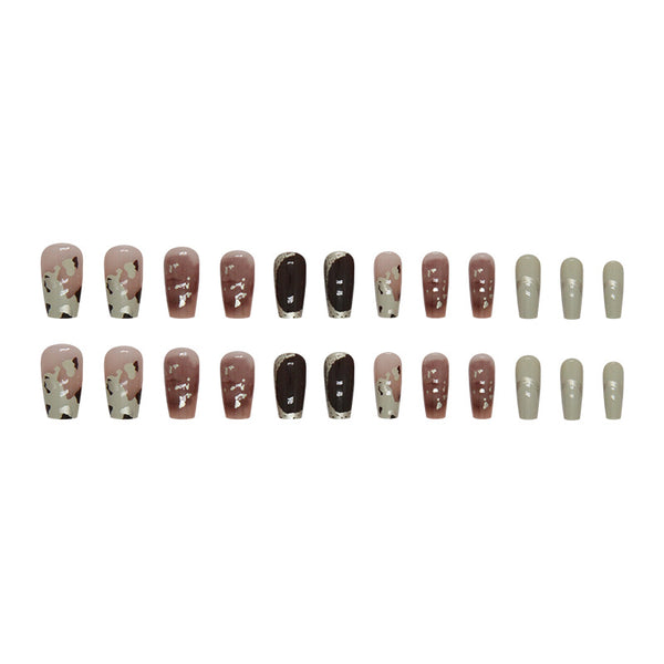 12 Sizes-24 Pcs Press On Nails R650