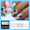 12 Sizes-24 Pcs Press On Nails Y179