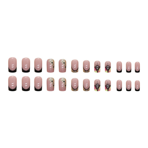 12 Sizes-24 Pcs Press On Nails W987