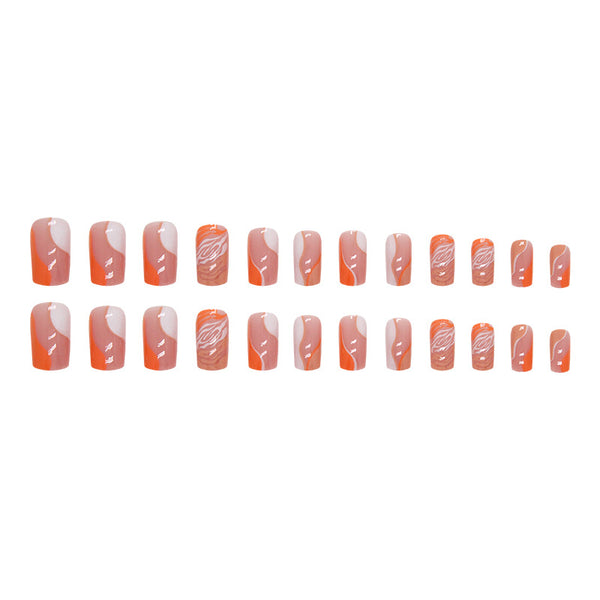 12 Sizes-24 Pcs Press On Nails W1361