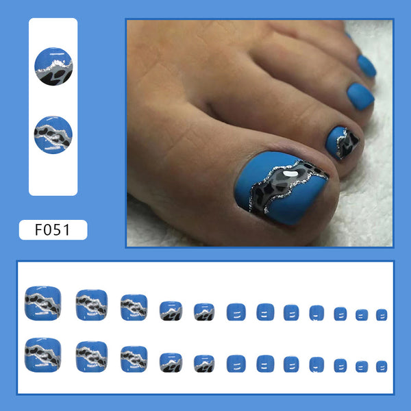 12 Sizes-24 Pcs Press On Nails F051
