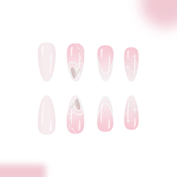 12 Sizes-24 Pcs Press On Nails C1353