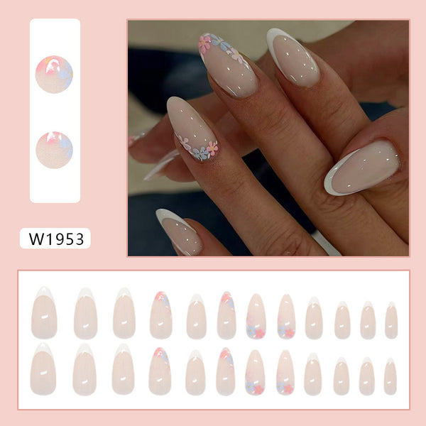 12 Sizes-24 Pcs Press On Nails W1953