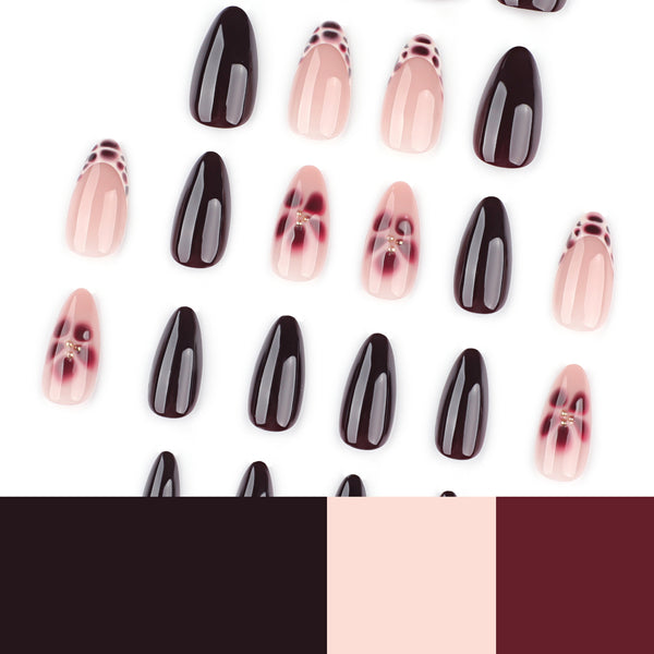 12 Sizes-24 Pcs Press On Nails JP4141