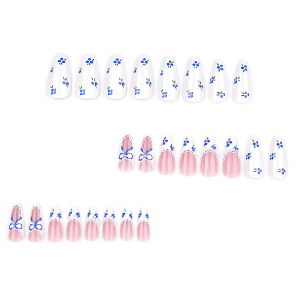 12 Sizes-24 Pcs Press On Nails JP3822